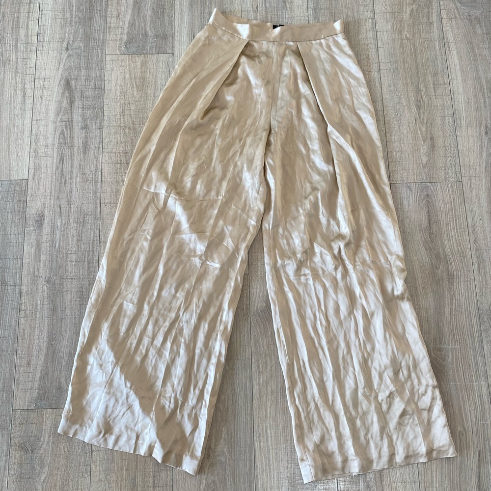 Wide Leg Cream Pants